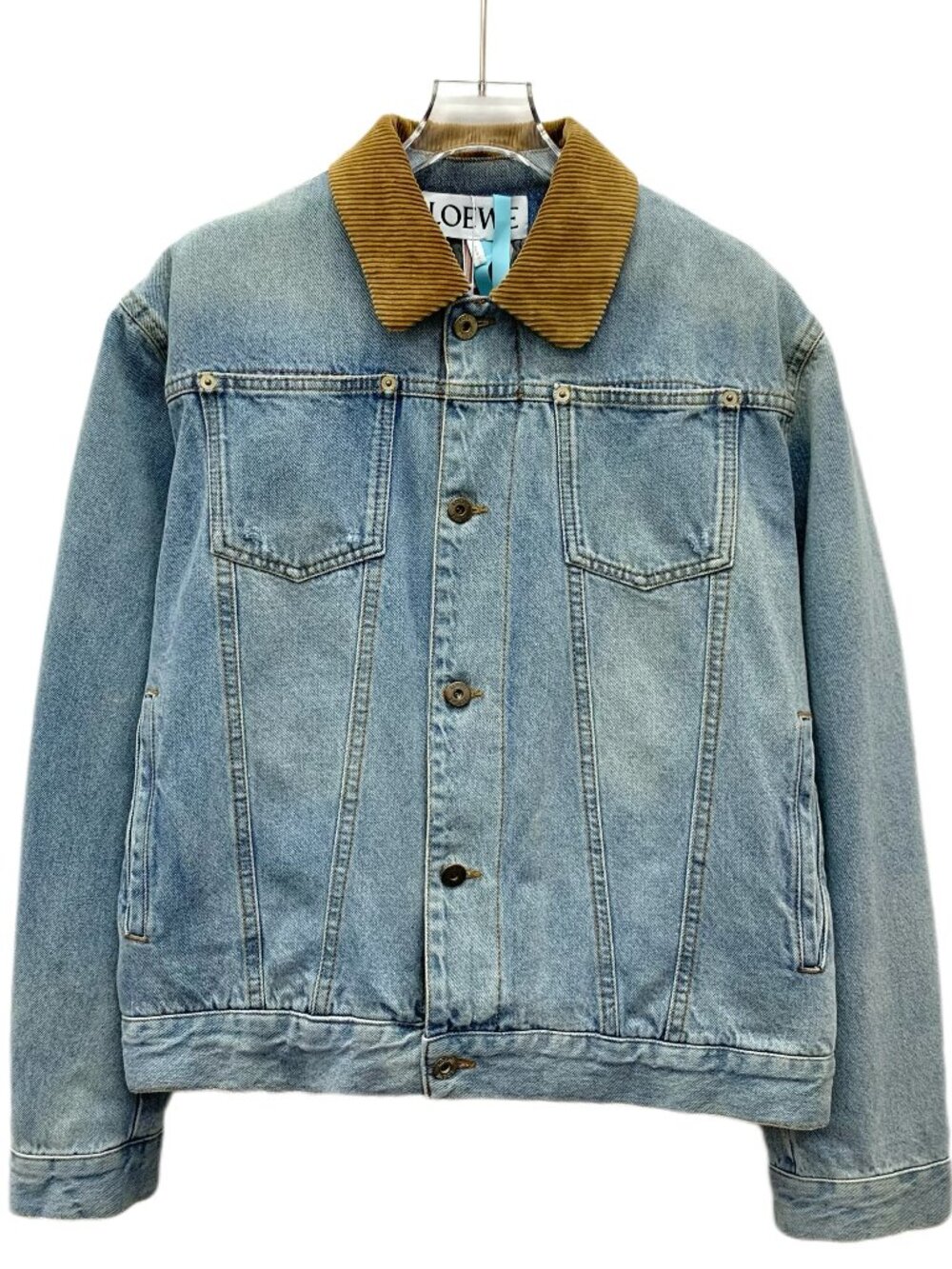 J30704 Loewe 22 models light blue cotton long-sleeved denim jacket 44 XS size